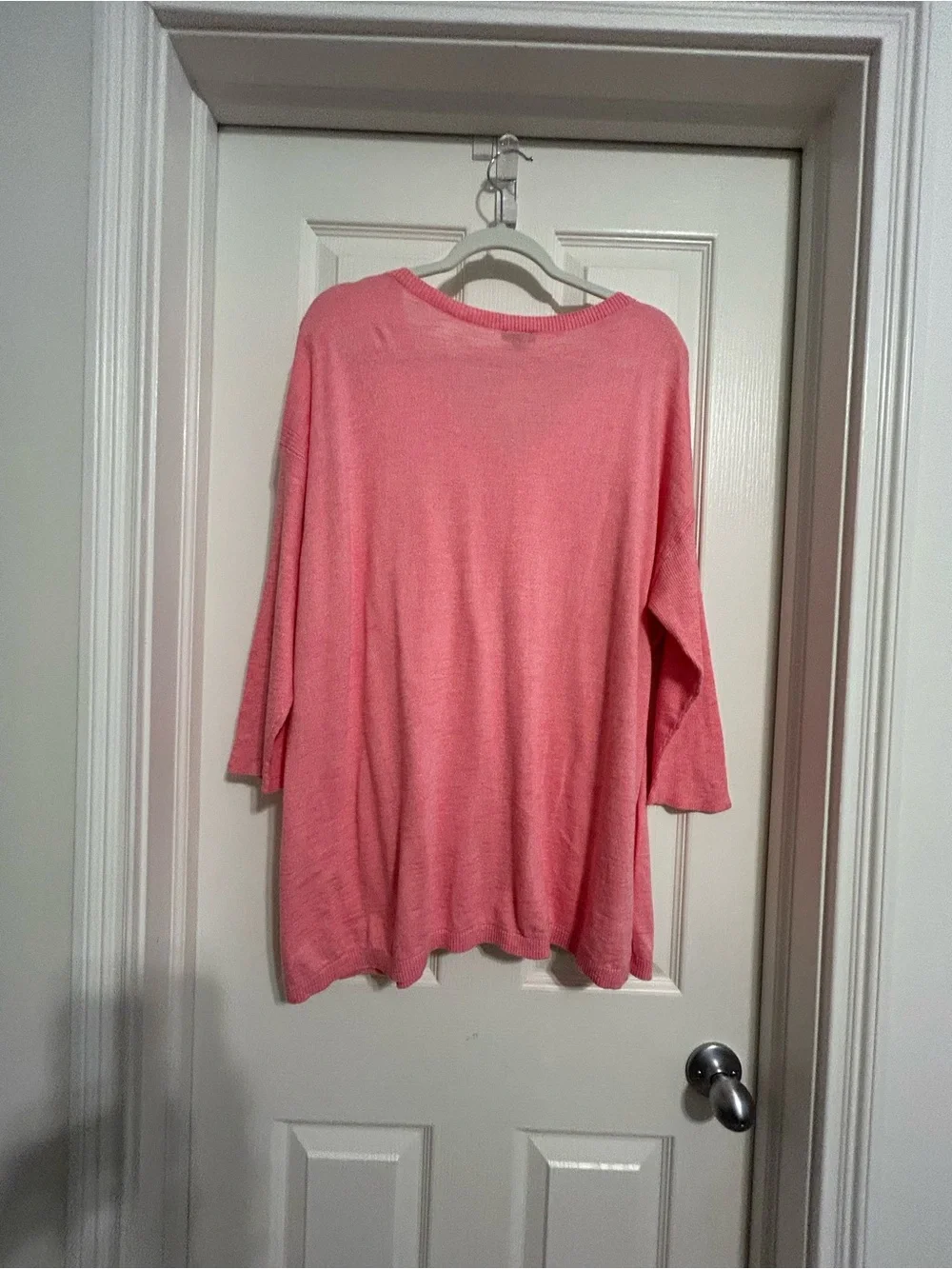 Talbots Pink Cotton V-Neck Sweater